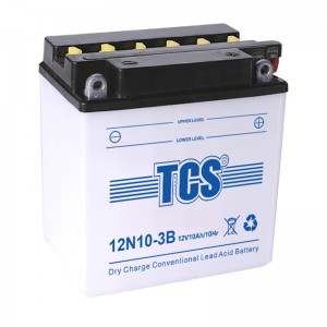 TCS摩托车电池干荷通俗型水电池12N10-3B