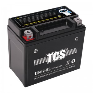 TCS摩托车密封式免维护电池12N12-BS