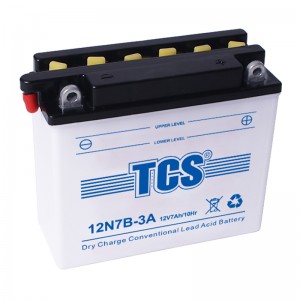 TCS摩托车电池干荷通俗型水电池12N7B-3A