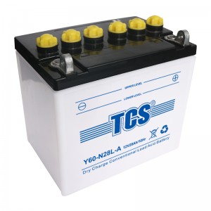 TCS摩托车电池干荷通俗型水电池 Y60-N28L-A