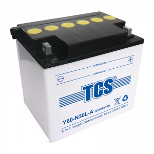 TCS摩托车电池干荷通俗型水电池 Y60-N30L-A